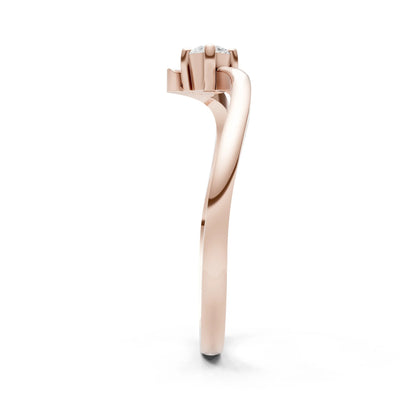 Asymmetrical Solitaire Sirius Ring