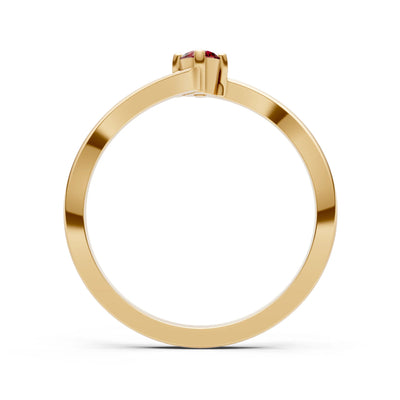 Asymmetrical Solitaire Sirius Ring