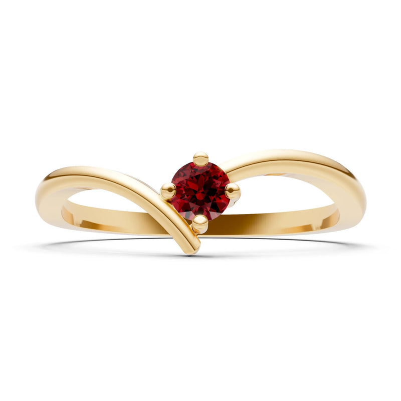 Asymmetrical Solitaire Sirius Ring