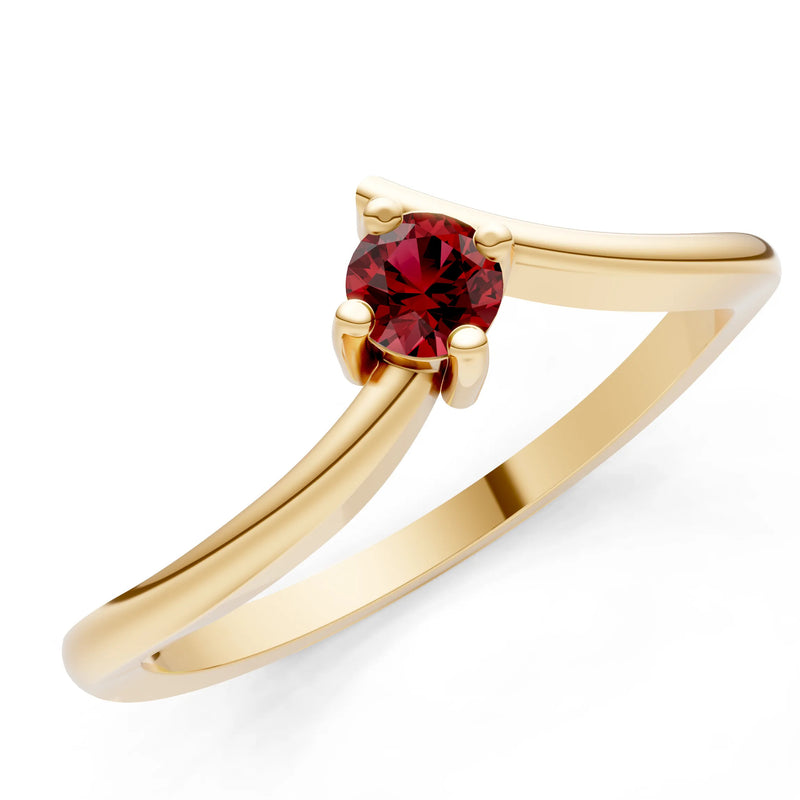 Asymmetrical Solitaire Sirius Ring