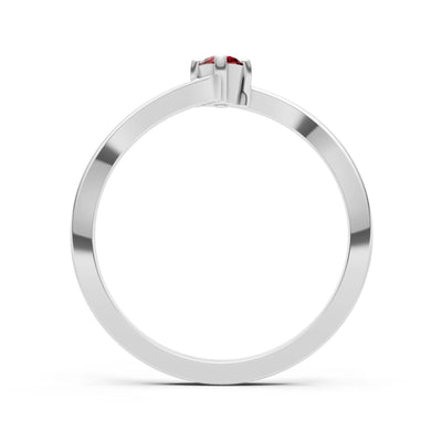 Asymmetrical Solitaire Sirius Ring