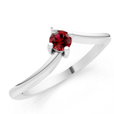 Asymmetrical Solitaire Sirius Ring