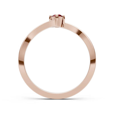 Asymmetrical Solitaire Sirius Ring