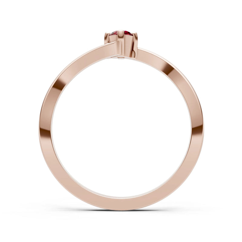 Asymmetrical Solitaire Sirius Ring