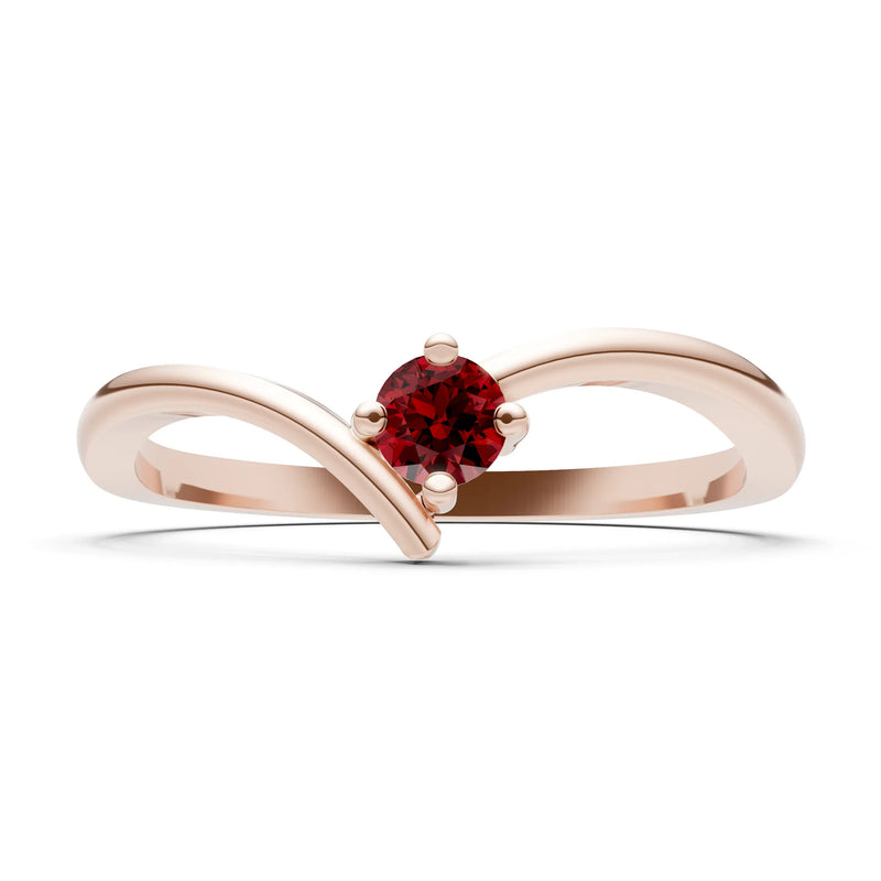 Asymmetrical Solitaire Sirius Ring