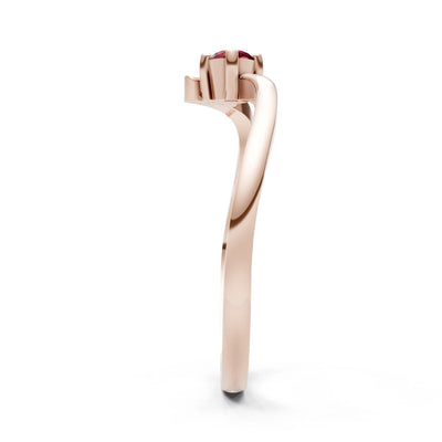 Asymmetrical Solitaire Sirius Ring