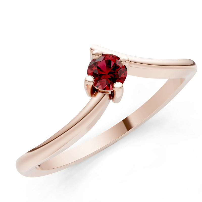 Asymmetrical Solitaire Sirius Ring