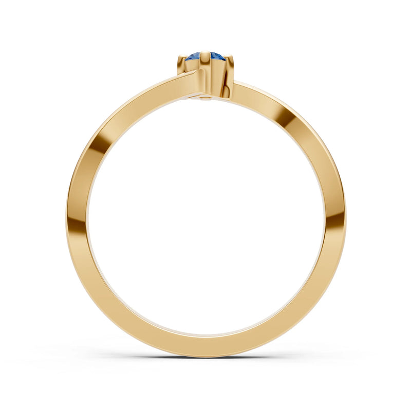 Asymmetrical Solitaire Sirius Ring