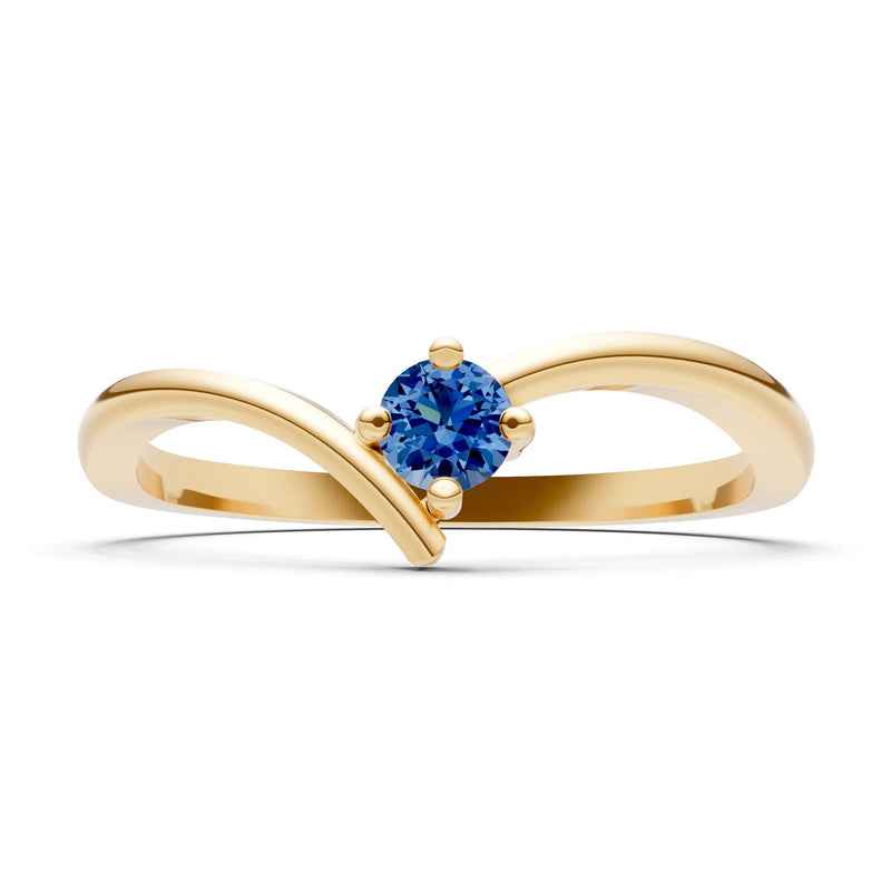 Asymmetrical Solitaire Sirius Ring