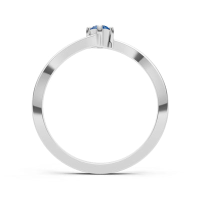 Asymmetrical Solitaire Sirius Ring