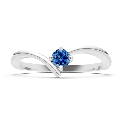 Asymmetrical Solitaire Sirius Ring