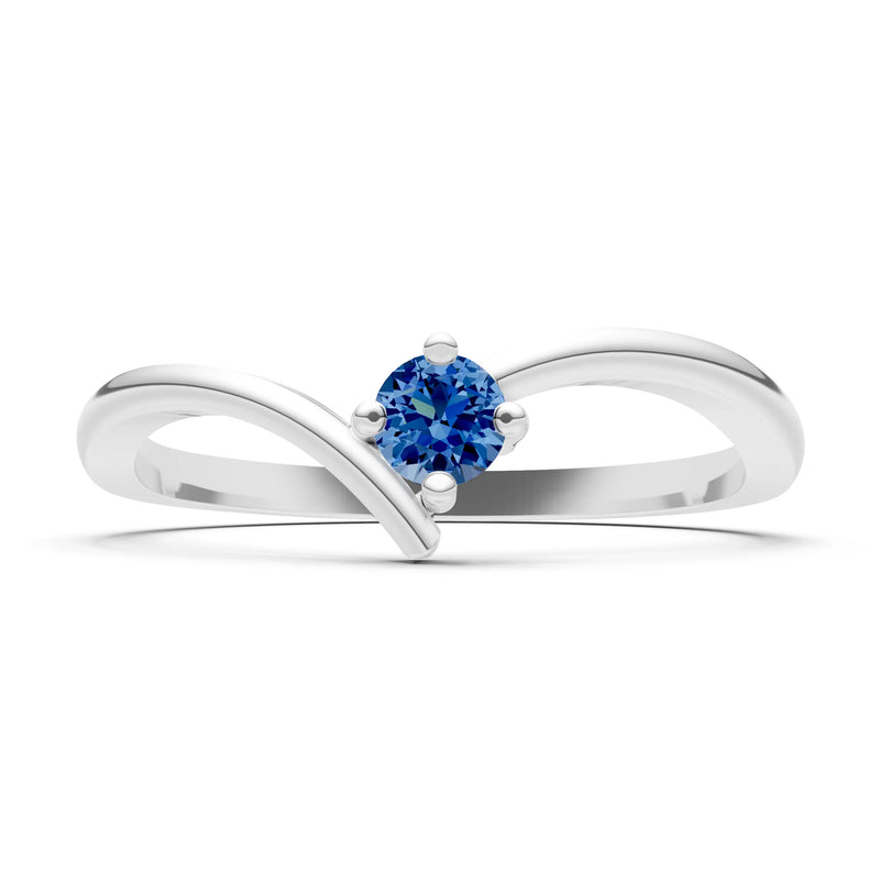 Asymmetrical Solitaire Sirius Ring