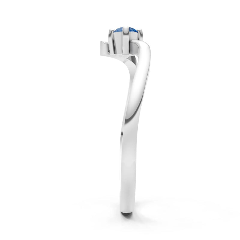 Asymmetrical Solitaire Sirius Ring