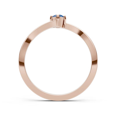 Asymmetrical Solitaire Sirius Ring