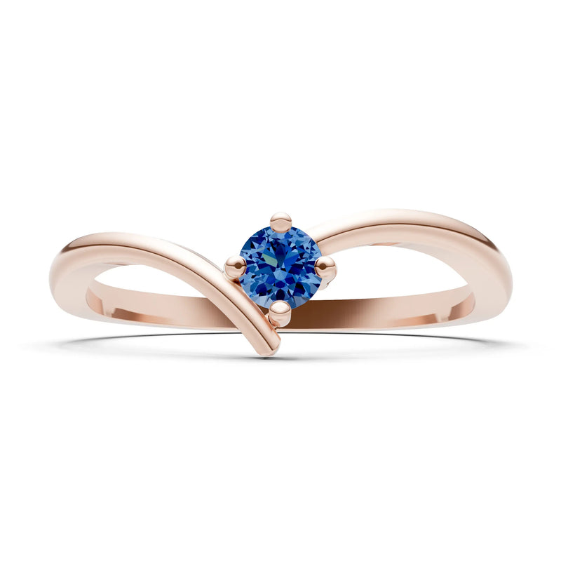 Asymmetrical Solitaire Sirius Ring