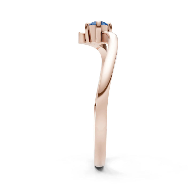 Asymmetrical Solitaire Sirius Ring