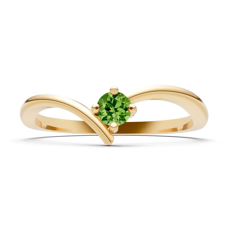 Asymmetrical Solitaire Sirius Ring