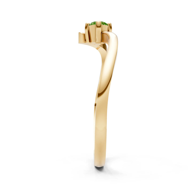 Asymmetrical Solitaire Sirius Ring