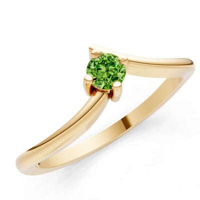 Asymmetrical Solitaire Sirius Ring