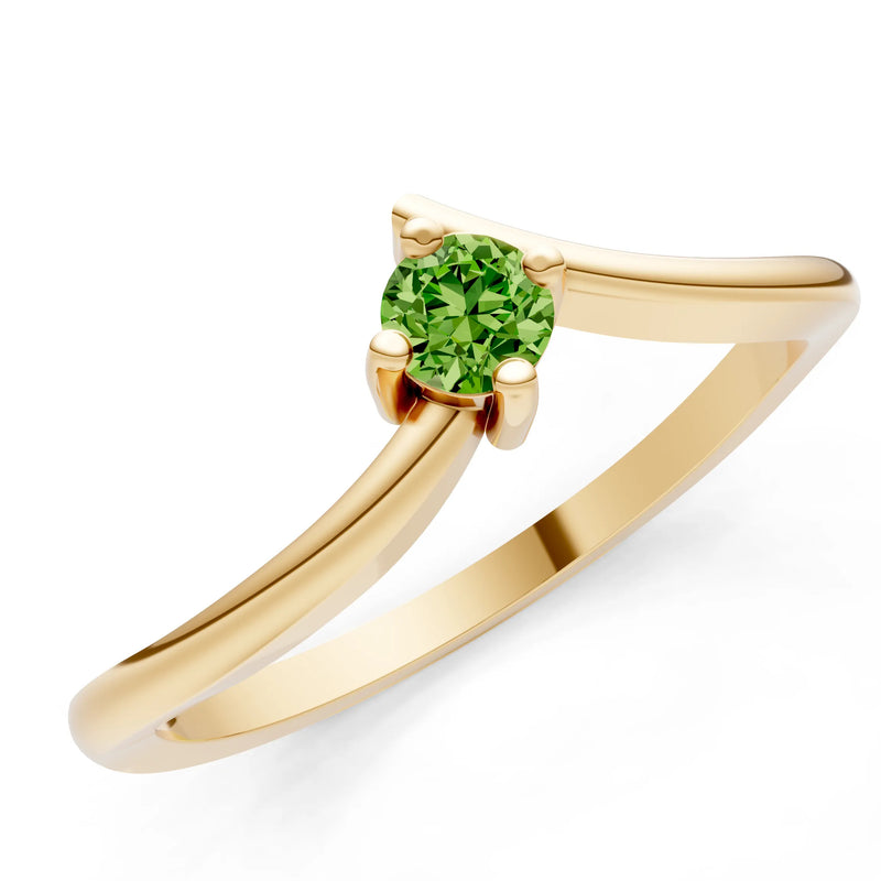 Asymmetrical Solitaire Sirius Ring