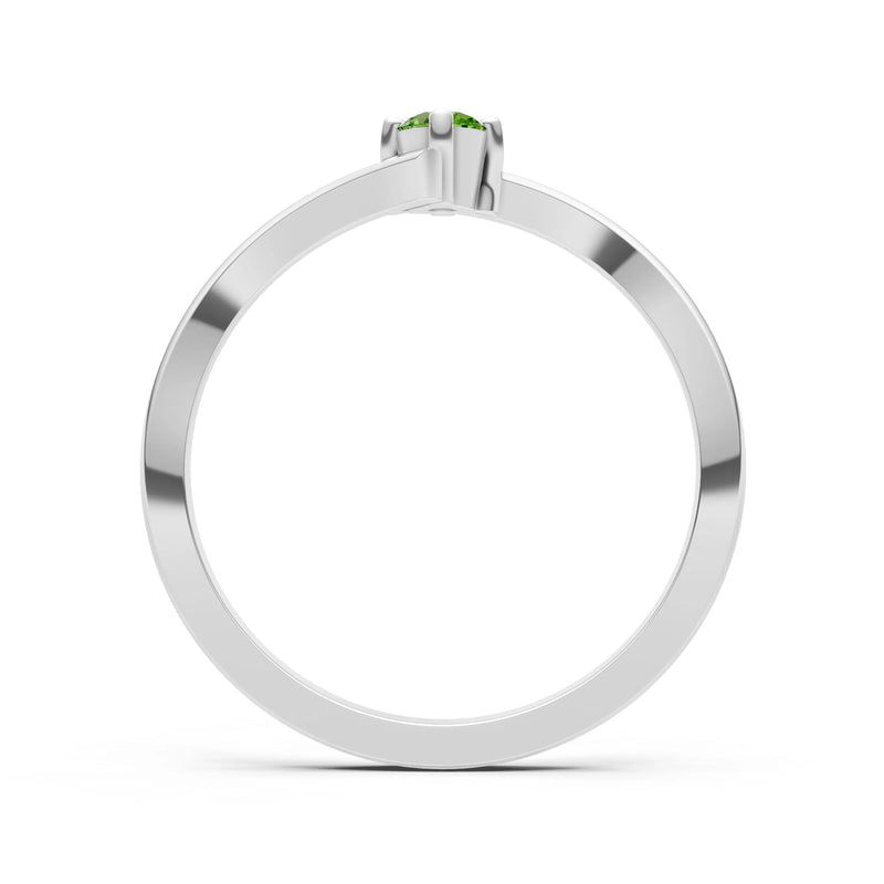 Asymmetrical Solitaire Sirius Ring