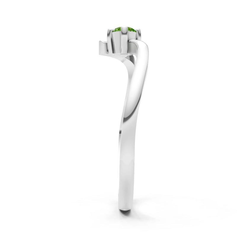 Asymmetrical Solitaire Sirius Ring