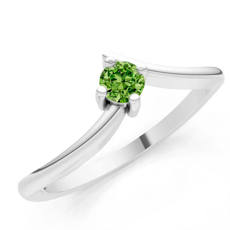 Asymmetrical Solitaire Sirius Ring