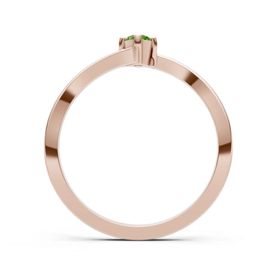 Asymmetrical Solitaire Sirius Ring