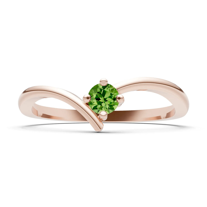 Asymmetrical Solitaire Sirius Ring