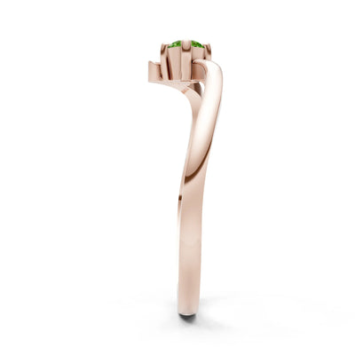 Asymmetrical Solitaire Sirius Ring
