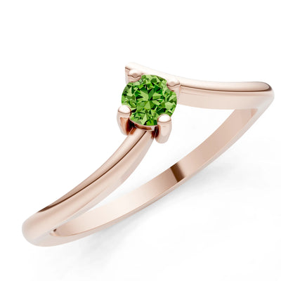 Asymmetrical Solitaire Sirius Ring