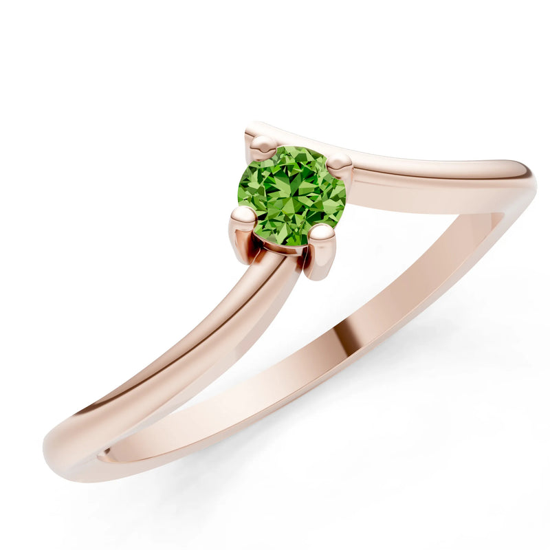 Asymmetrical Solitaire Sirius Ring