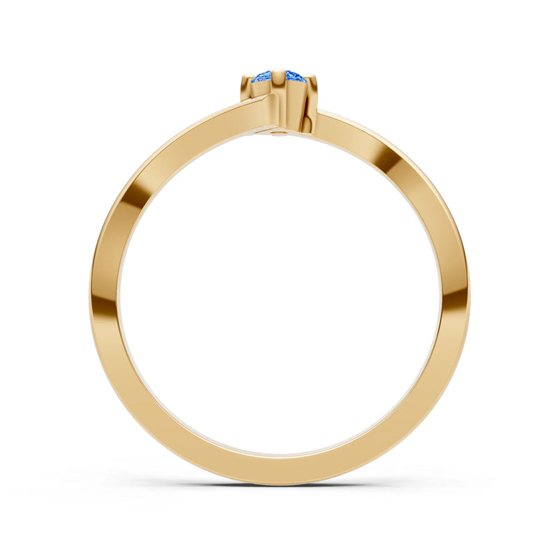 Asymmetrical Solitaire Sirius Ring