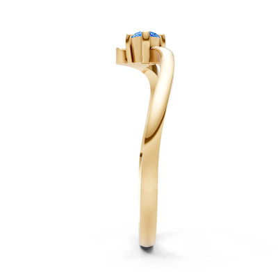 Asymmetrical Solitaire Sirius Ring