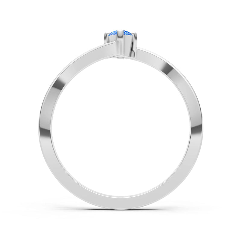 Asymmetrical Solitaire Sirius Ring