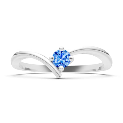 Asymmetrical Solitaire Sirius Ring