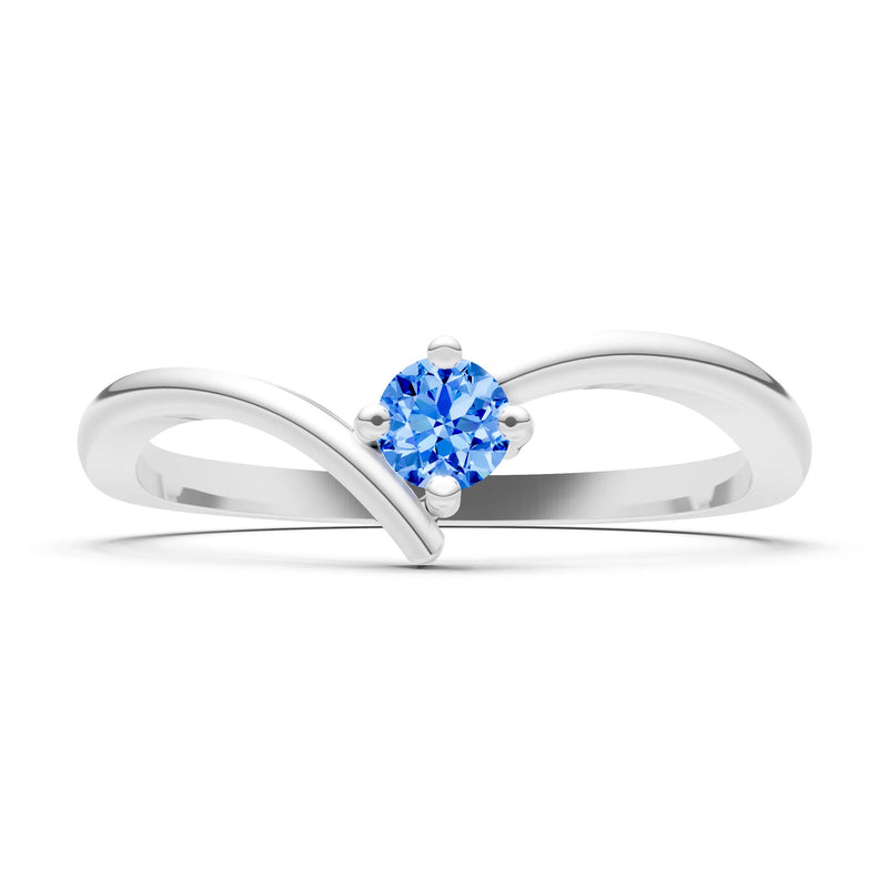 Asymmetrical Solitaire Sirius Ring