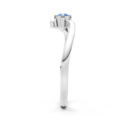 Asymmetrical Solitaire Sirius Ring