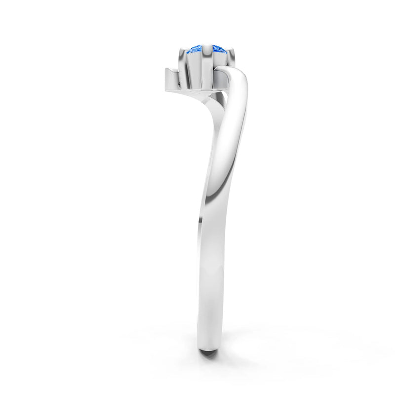 Asymmetrical Solitaire Sirius Ring