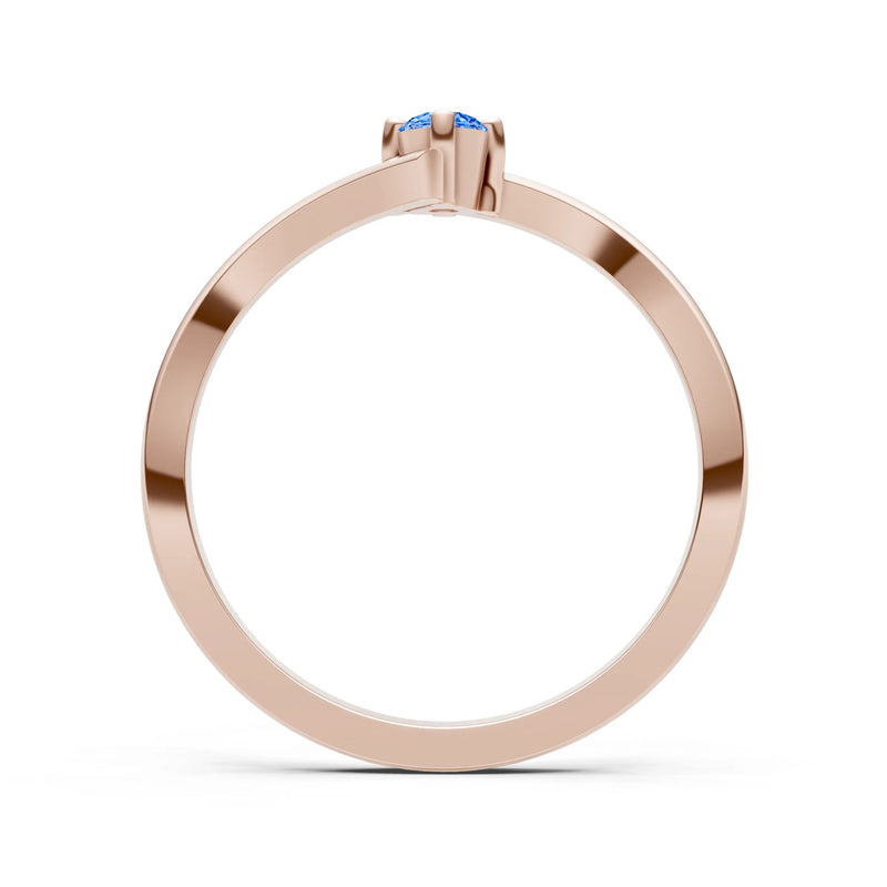 Asymmetrical Solitaire Sirius Ring