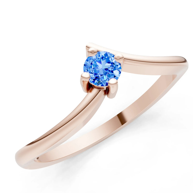 Asymmetrical Solitaire Sirius Ring