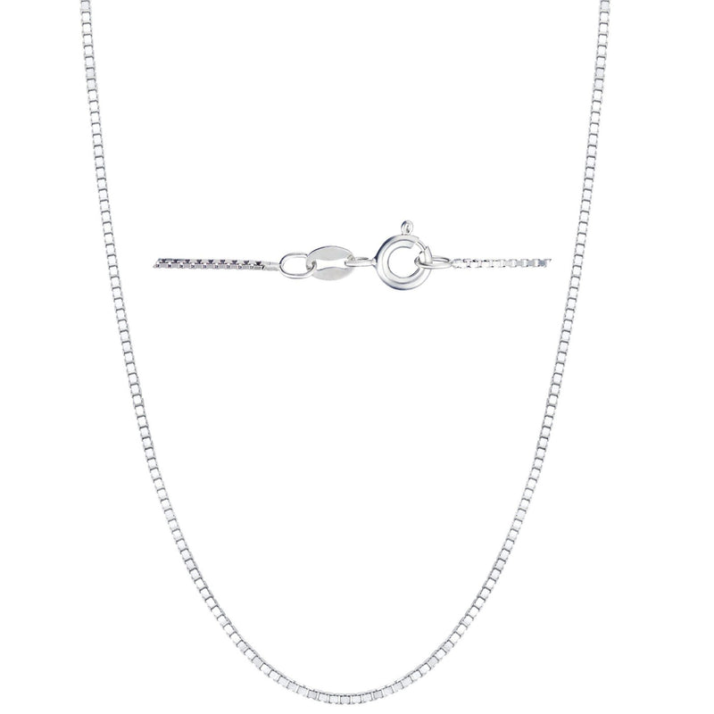 Peora Sterling Silver chain box link hypoallegenic
