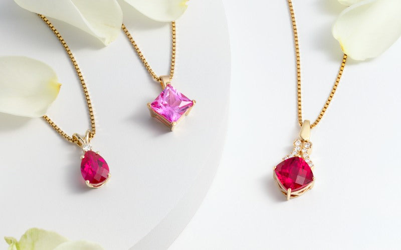 14k yellow gold gemstone pendants for mother'sday