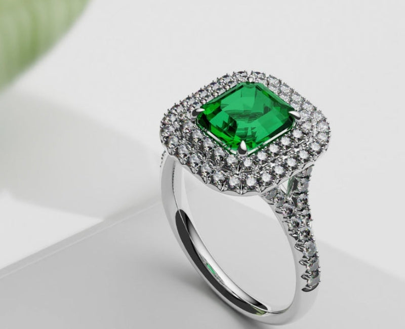 Created Emerald Jewelry in Sterling Silver and 14k Gold, Emerald earrings, Emerald pendants, Emerald rings