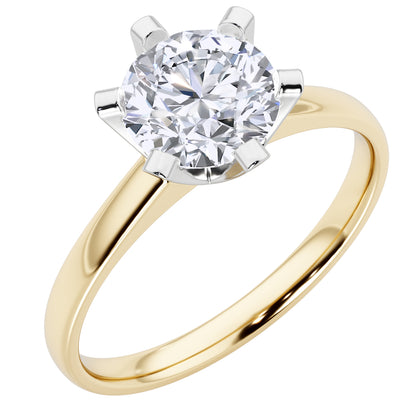 IGI Certified Natural Diamond Solitaire Ring 14K Yellow Gold 1.28 Carats