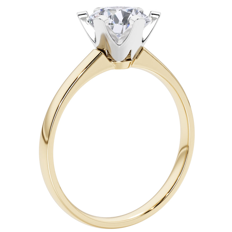 IGI Certified Natural Diamond Solitaire Ring 14K Yellow Gold 1.41 Carats