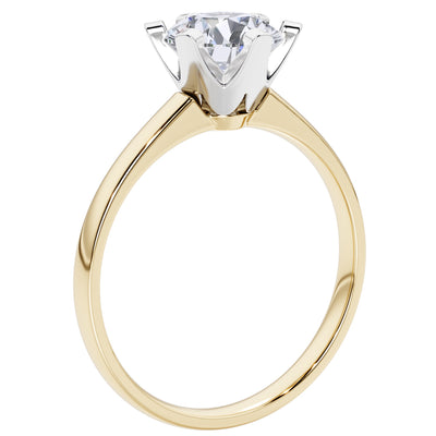 IGI Certified Natural Diamond Solitaire Ring 14K Yellow Gold 1.19 Carats