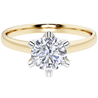 IGI Certified Natural Diamond Solitaire Ring 14K Yellow Gold 1.03 Carats