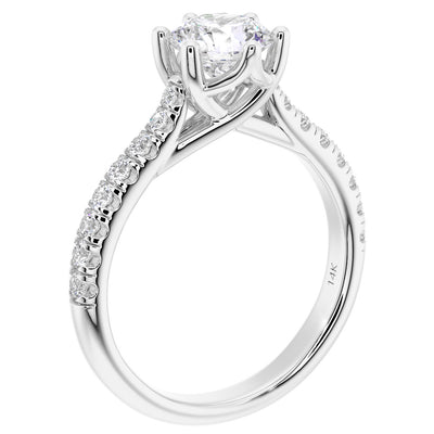 Peora Lab Grown Diamond Ring Cathedral Solitaire