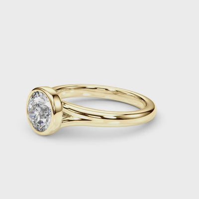 Ring for in 14K ROSE GOLD with 1 ct Synthetic LAB GROWN DIAMOND E Round VS1 - 4
